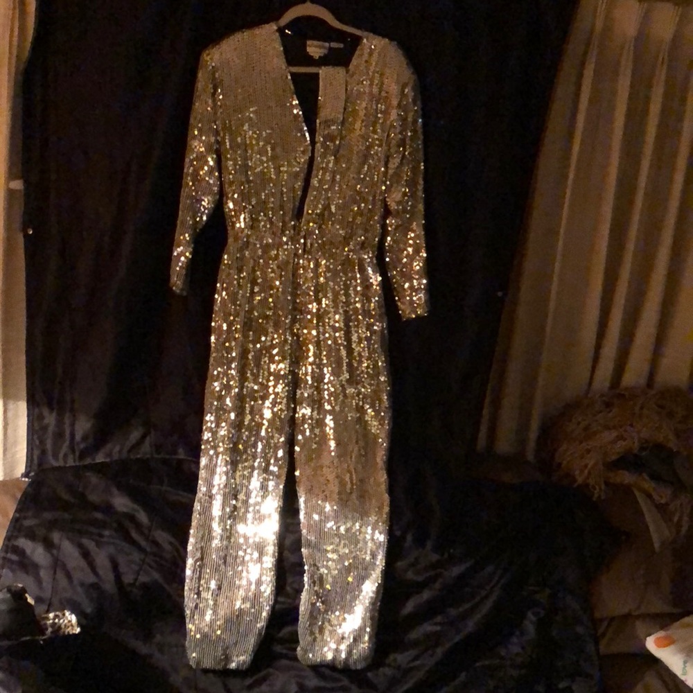 Beautiful sequined pantsuit.